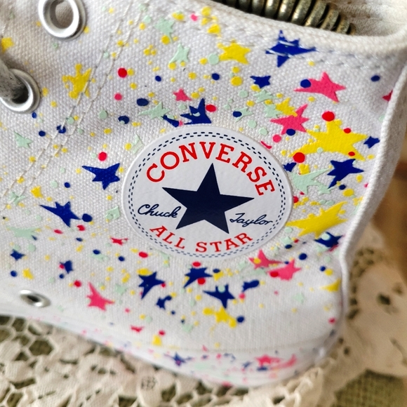 Converse Shoes Converse Girl Confetti Star Cuties Size 3 Usa Youth